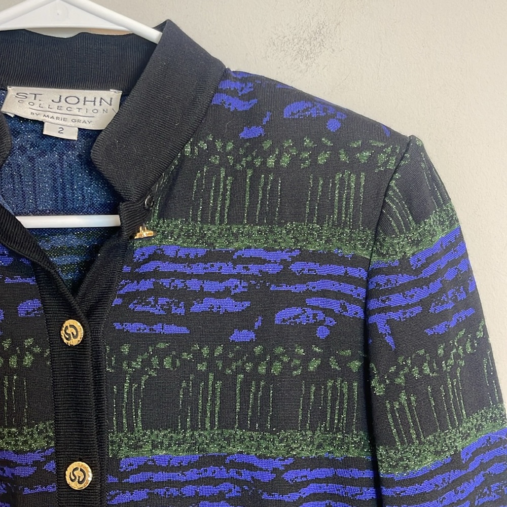 St. John collection by Marie Gray button-down cardigan jacket size 2 - Picture 2 of 10